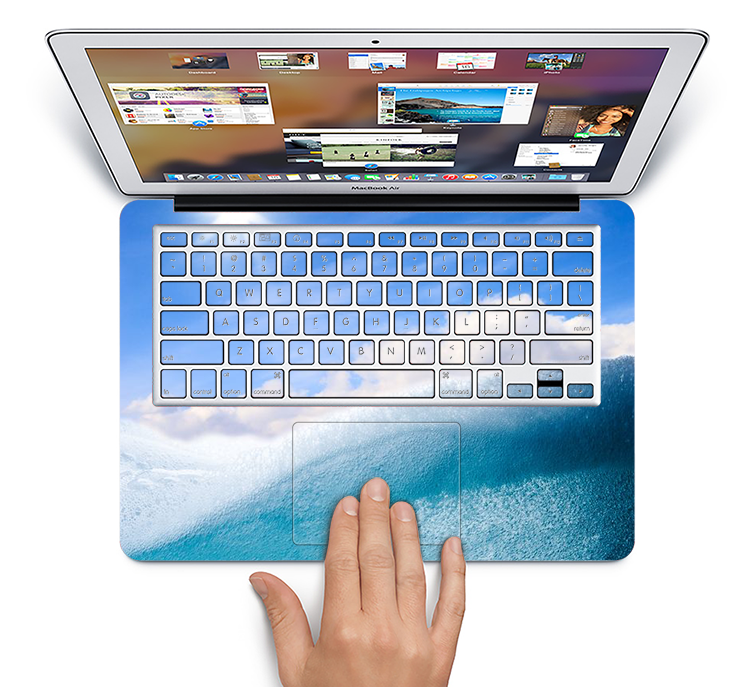 The Sunny Day Waves Skin Set for the Apple MacBook Pro 15" with Retina Display