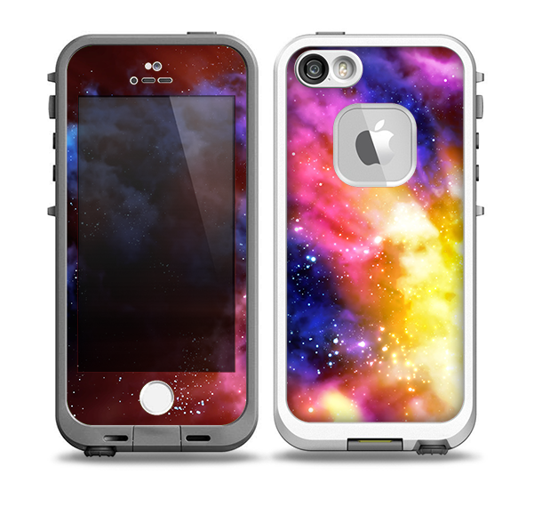 The Super Nova Neon Explosion Skin for the iPhone 5-5s fre LifeProof Case