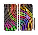 The Swirled Neon Abstract Lines Sectioned Skin Series for the Apple iPhone 6s Plus