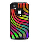 The Swirled Neon Abstract Lines Skin for the iPhone 4-4s OtterBox Commuter Case