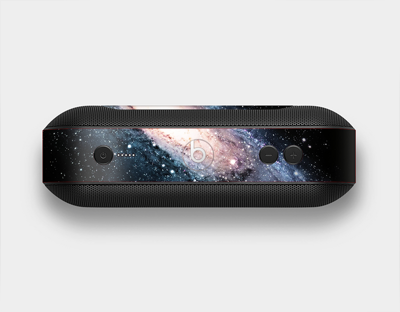 The Swirling Glowing Starry Galaxy Skin Set for the Beats Pill Plus
