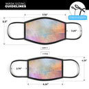 The Swirling Tie-Dye Scratched Surface - Made in USA Mouth Cover Unisex Anti-Dust Cotton Blend Reusable & Washable Face Mask with Adjustable Sizing for Adult or Child