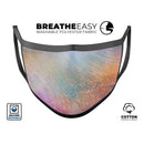 The Swirling Tie-Dye Scratched Surface - Made in USA Mouth Cover Unisex Anti-Dust Cotton Blend Reusable & Washable Face Mask with Adjustable Sizing for Adult or Child