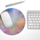 The Swirling Tie-Dye Scratched Surface// WaterProof Rubber Foam Backed Anti-Slip Mouse Pad for Home Work Office or Gaming Computer Desk