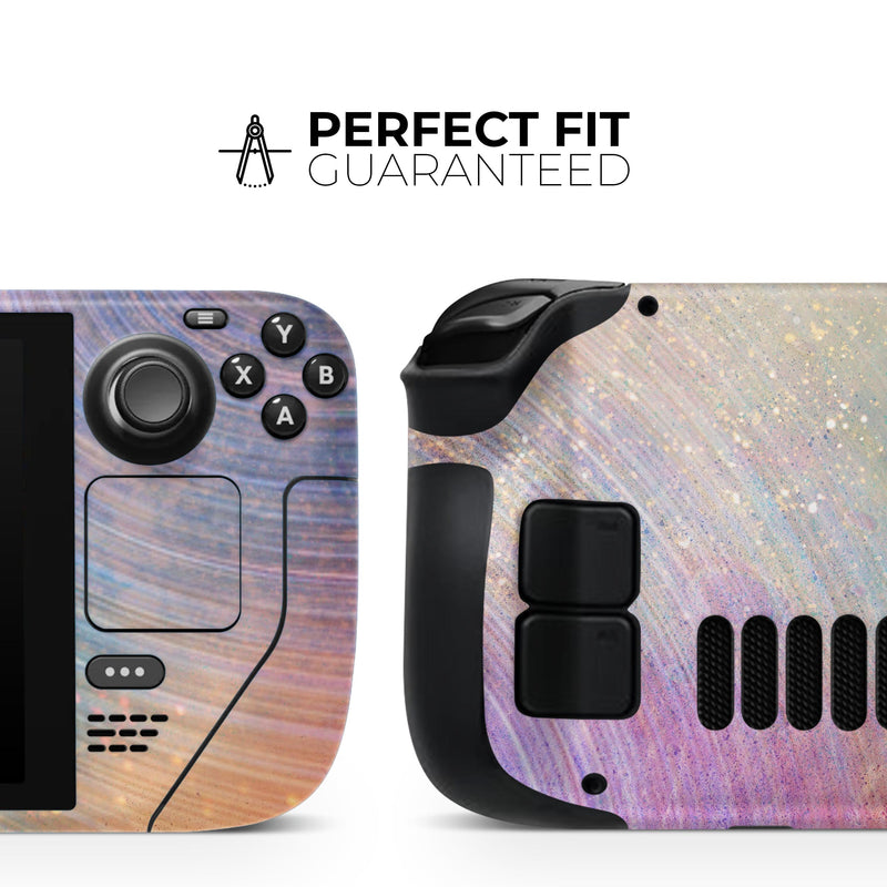 The Swirling Tie-Dye Scratched Surface // Full Body Skin Decal Wrap Kit for the Steam Deck handheld gaming computer