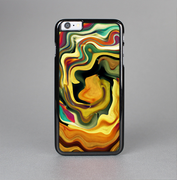 The Swirly Abstract Golden Surface Skin-Sert for the Apple iPhone 6 Plus Skin-Sert Case