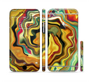 The Swirly Abstract Golden Surface Sectioned Skin Series for the Apple iPhone 6s Plus