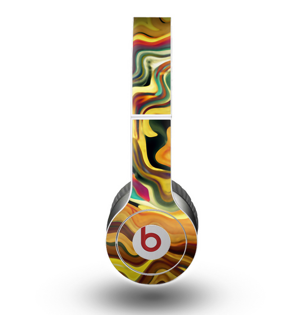 The Swirly Abstract Golden Surface Skin for the Beats by Dre Original Solo-Solo HD Headphones