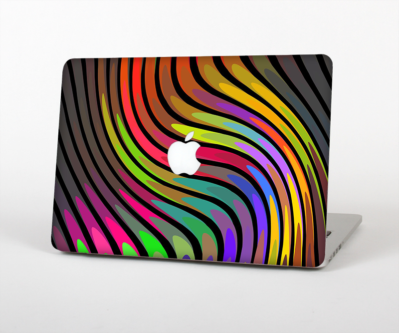 The Swirly Color Change Lines Skin Set for the Apple MacBook Pro 15" with Retina Display