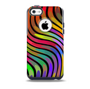 The Swirly Color Change Lines Skin for the iPhone 5c OtterBox Commuter Case
