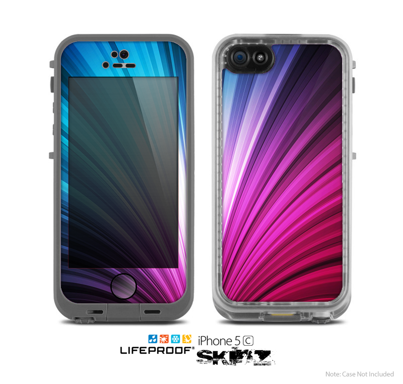 The Swirly HD Pink & Blue Lines Skin for the Apple iPhone 5c LifeProof Case