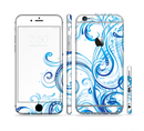 The Swirly Vector Water-Splash Pattern Sectioned Skin Series for the Apple iPhone 6s Plus