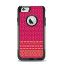 The Tall Pink & Orange Floral Vector Pattern Apple iPhone 6 Otterbox Commuter Case Skin Set