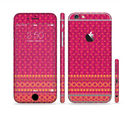 The Tall Pink & Orange Floral Vector Pattern Sectioned Skin Series for the Apple iPhone 6s Plus