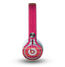The Tall Pink & Orange Floral Vector Pattern Skin for the Beats by Dre Mixr Headphones