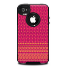 The Tall Pink & Orange Floral Vector Pattern Skin for the iPhone 4-4s OtterBox Commuter Case