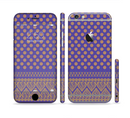 The Tall Purple & Orange Floral Vector Pattern Sectioned Skin Series for the Apple iPhone 6/6s Plus