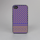 The Tall Purple & Orange Vintage Pattern Skin-Sert for the Apple iPhone 4-4s Skin-Sert Case