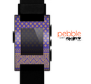 The Tall Purple & Orange Floral Vector Pattern Skin for the Pebble SmartWatch