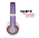 The Tall Purple & Orange Vintage Pattern Skin for the Beats by Dre Studio Wireless Headphones