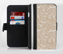 The Tan Abstract Vector Pattern Ink-Fuzed Leather Folding Wallet Credit-Card Case for the Apple iPhone 6/6s, 6/6s Plus, 5/5s and 5c