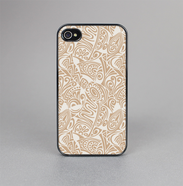 The Tan Abstract Vector Pattern Skin-Sert for the Apple iPhone 4-4s Skin-Sert Case
