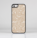 The Tan Abstract Vector Pattern Skin-Sert Case for the Apple iPhone 5-5s