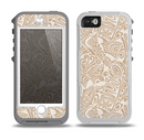 The Tan Abstract Vector Pattern Skin for the iPhone 5-5s OtterBox Preserver WaterProof Case