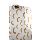 The Tan All Over Hemisphere Pattern iPhone 6/6s or 6/6s Plus 2-Piece Hybrid INK-Fuzed Case
