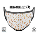 The Tan All Over Hemisphere Pattern - Made in USA Mouth Cover Unisex Anti-Dust Cotton Blend Reusable & Washable Face Mask with Adjustable Sizing for Adult or Child