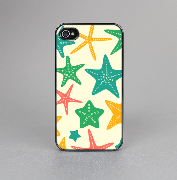 The Tan And Colorful Vector StarFish Skin-Sert for the Apple iPhone 4-4s Skin-Sert Case