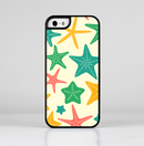 The Tan And Colorful Vector StarFish Skin-Sert Case for the Apple iPhone 5-5s