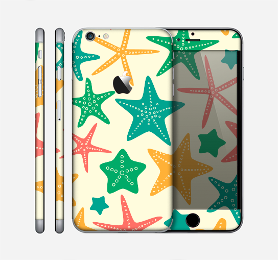 The Tan And Colorful Vector StarFish Skin for the Apple iPhone 6 Plus