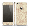 The Tan & Brown Floral Laced Pattern Skin Set for the Apple iPhone 5