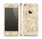 The Tan & Brown Floral Laced Pattern Skin Set for the Apple iPhone 5s