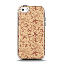 The Tan & Brown Vintage Deer Collage Apple iPhone 5c Otterbox Symmetry Case Skin Set