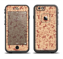 The Tan & Brown Vintage Deer Collage Apple iPhone 6/6s LifeProof Fre Case Skin Set