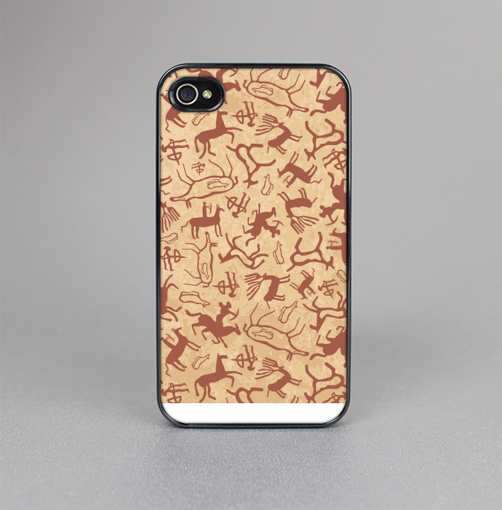 The Tan & Brown Vintage Deer Collage Skin-Sert for the Apple iPhone 4-4s Skin-Sert Case