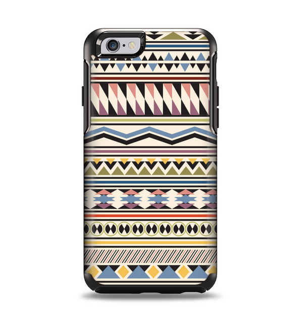The Tan & Color Aztec Pattern V32 Apple iPhone 6 Otterbox Symmetry Case Skin Set