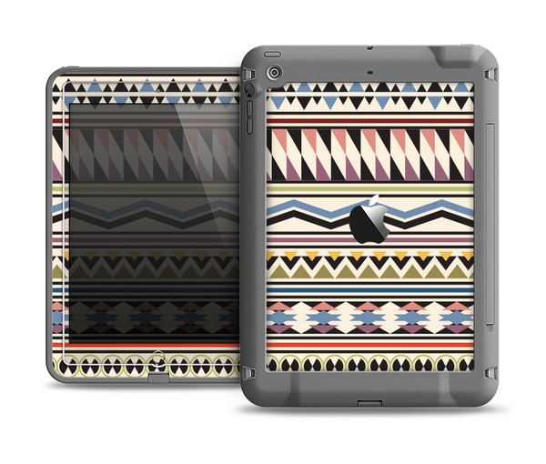The Tan & Color Aztec Pattern V32 Apple iPad Mini LifeProof Fre Case Skin Set
