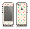 The Tan & Colored Laced Polka dots Apple iPhone 5c LifeProof Nuud Case Skin Set