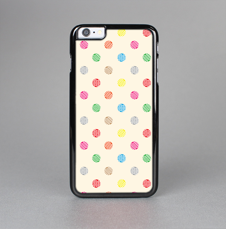 The Tan & Colored Laced Polka dots Skin-Sert for the Apple iPhone 6 Plus Skin-Sert Case