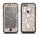 The Tan Highlighted Paisley Pattern Apple iPhone 6/6s LifeProof Fre Case Skin Set