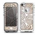 The Tan Highlighted Paisley Pattern Skin for the iPhone 5-5s fre LifeProof Case
