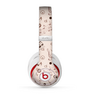 The Tan Music Note Pattern Skin for the Beats by Dre Studio (2013+ Version) Headphones