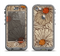 The Tan & Orange Tipped Flowers Pattern Apple iPhone 5c LifeProof Nuud Case Skin Set