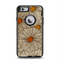 The Tan & Orange Tipped Flowers Pattern Apple iPhone 6 Otterbox Defender Case Skin Set