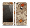 The Tan & Orange Tipped Flowers Pattern Skin Set for the Apple iPhone 5s