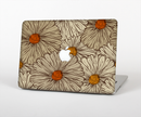 The Tan & Orange Tipped Flowers Pattern Skin for the Apple MacBook Pro Retina 15"