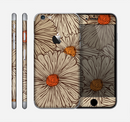 The Tan & Orange Tipped Flowers Pattern Skin for the Apple iPhone 6